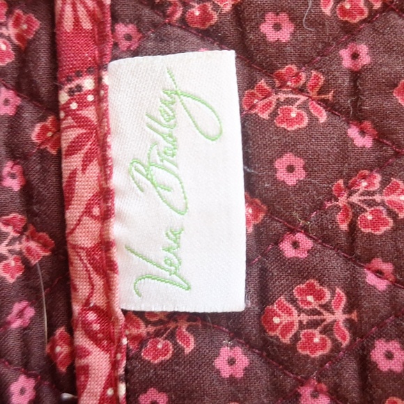 Vera Bradley Mesa Red Quilted Cotton Tote Bag Retired Paisley - Picture 10 of 12